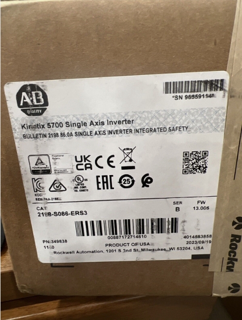New Sealed Allen Bradley 2198-S086-ERS3 Kinetix 5700 Inverter AB 2198S086ERS3